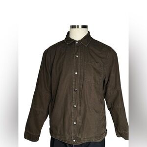 ALESBURY - Men's Size L Spread Collar Lined Arlo Chore Work Jacket Brown